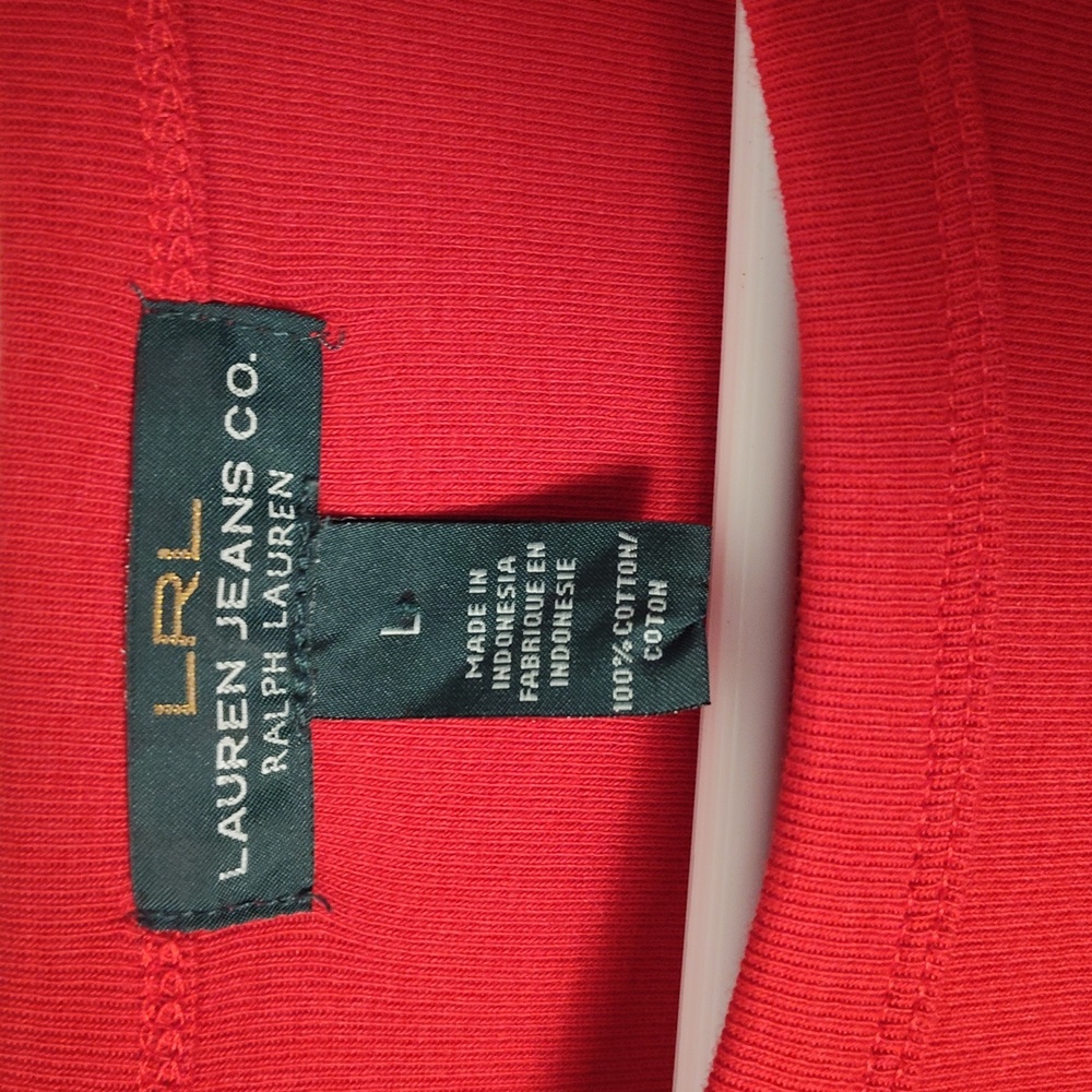 Ralph Lauren Jean Company Red Large Women's Top - Picture 2 of 11